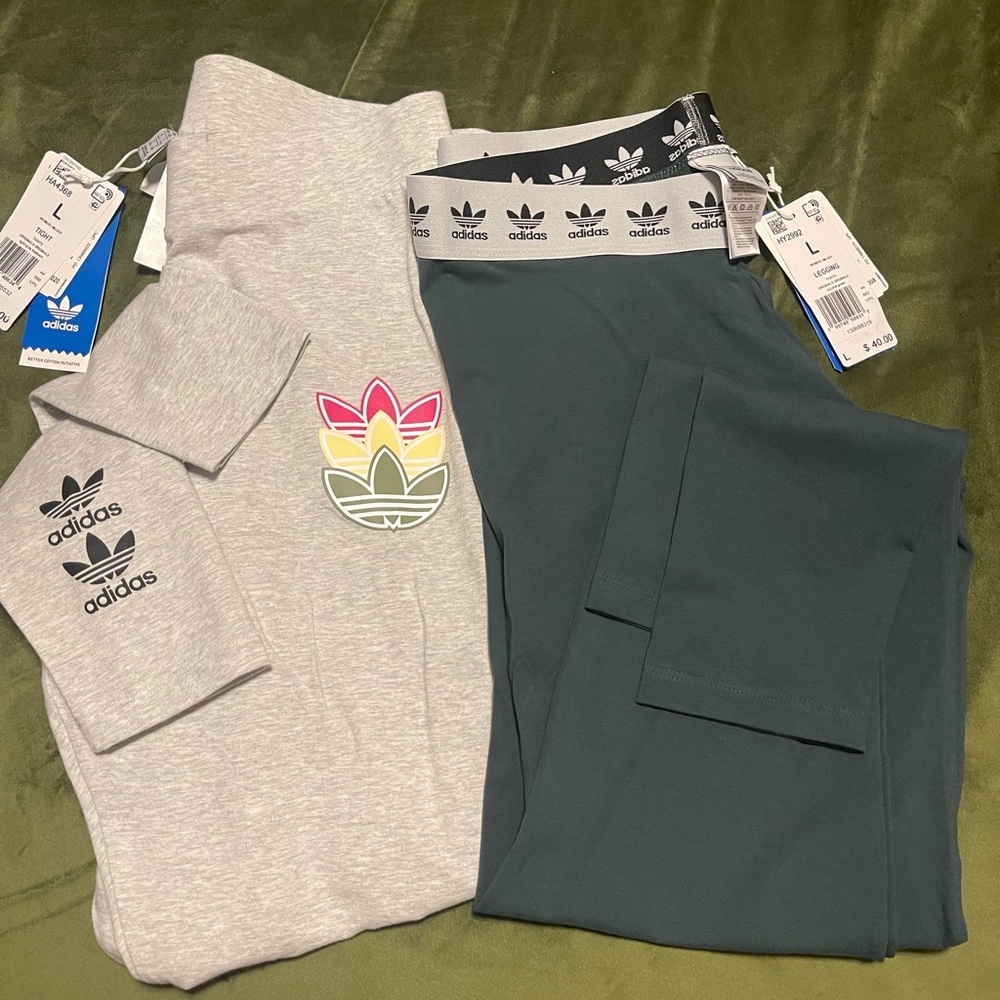 NWT Adidas originals Trefoil leggings size Large